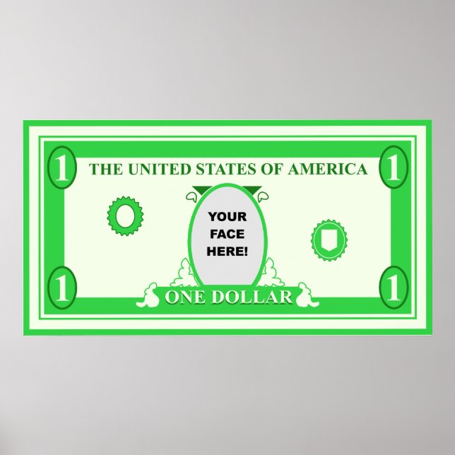 Póster Modelo de Dólar Americano (Frente)