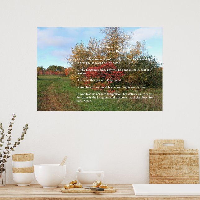 Poster Modelo de Escritura, O Pai Nosso (Cozinha)