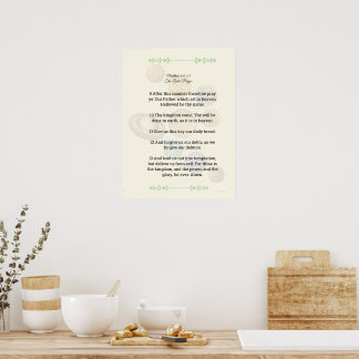 Poster Modelo de Escritura, O Pai Nosso, solar