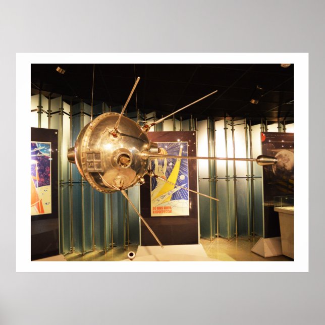 Poster Modelo de estação espacial automatizada Luna 1 (Frente)