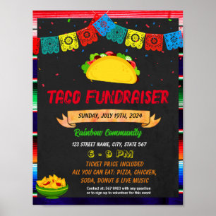 Poster Modelo de evento de arrecadação de fundos do Janto