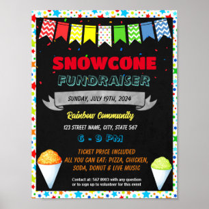 Poster Modelo de Evento de cone de Neve