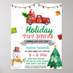 Poster Modelo de evento de Toy Drive Natal