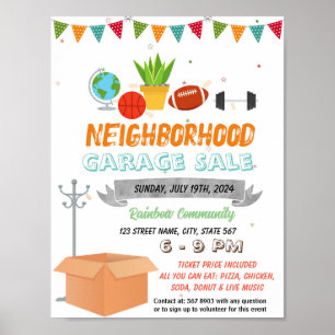 Poster Modelo de evento de venda de garagem
