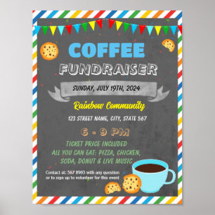 Poster Modelo de evento do Fundraiser Café