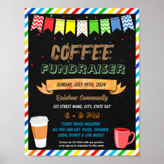 Poster Modelo de evento do Fundraiser Café