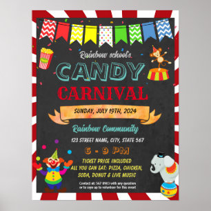 Poster Modelo de evento escolar do Carnaval