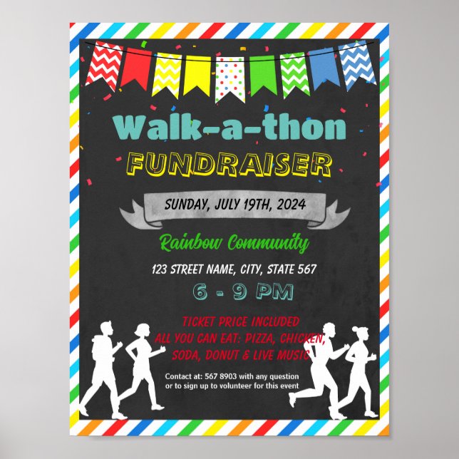 Poster Modelo de evento maratona (Frente)