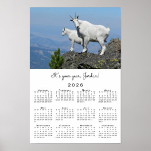 Poster Modelo de Foto de Cabra Inspiradora Calendário 202