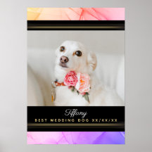 Modelo de Foto de Cão de Casamento Nomeado Melhor