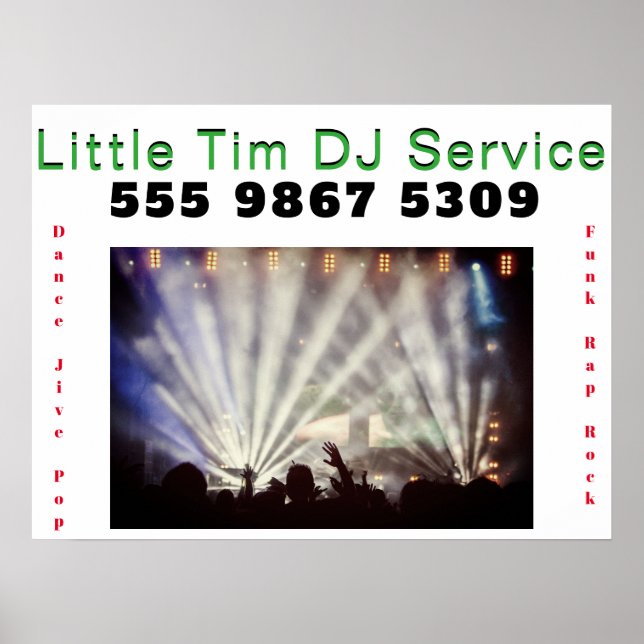 Poster Modelo de foto de casamento eletrônico DJ Disc Joc (Frente)