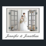 Poster Modelo de Foto Fabuloso de Casamento Rustico<br><div class="desc">Moldura de Janela Falsa Específica russa Branca</div>