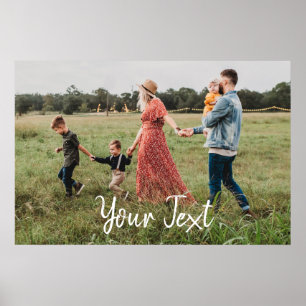 Poster Modelo de Foto Personalizada e Texto Personalizado
