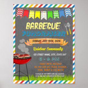 Poster Modelo de Fundraiser de Churrasco