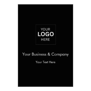 Póster Modelo de logotipo de negócios de luxo preto perso