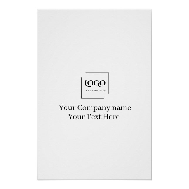 Póster Modelo de logotipo personalizado elegante (Frente)