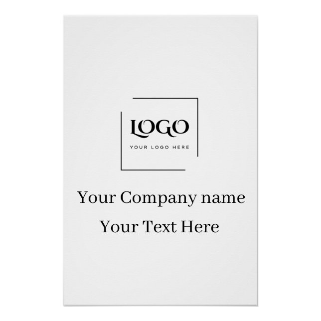 Póster Modelo de logotipo personalizado elegante (Frente)