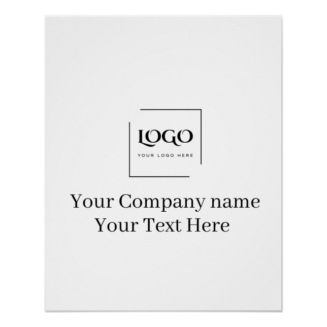 Póster Modelo de logotipo personalizado elegante (Frente)