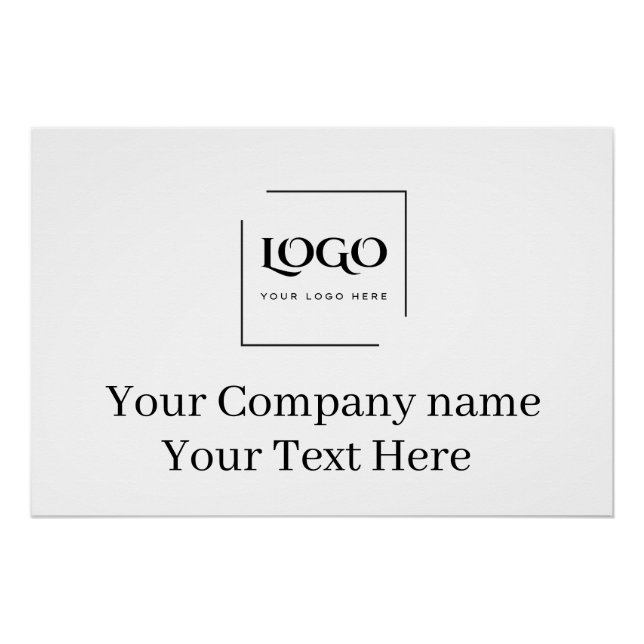 Póster Modelo de logotipo personalizado elegante (Frente)