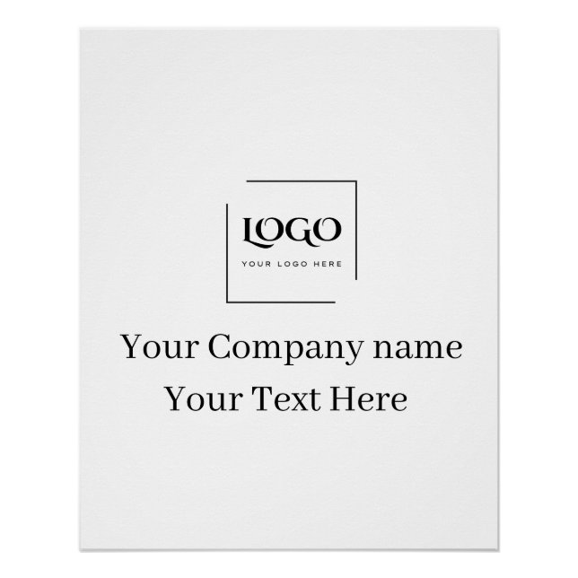 Póster Modelo de logotipo personalizado elegante (Frente)
