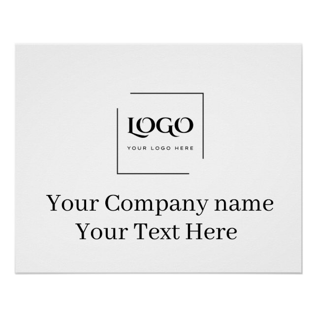 Póster Modelo de logotipo personalizado elegante (Frente)