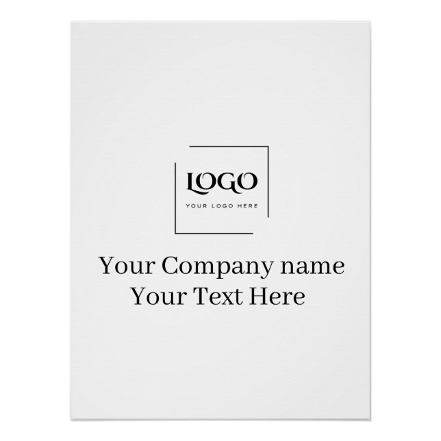 Póster Modelo de logotipo personalizado elegante (Frente)