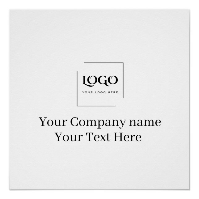 Póster Modelo de logotipo personalizado elegante (Frente)