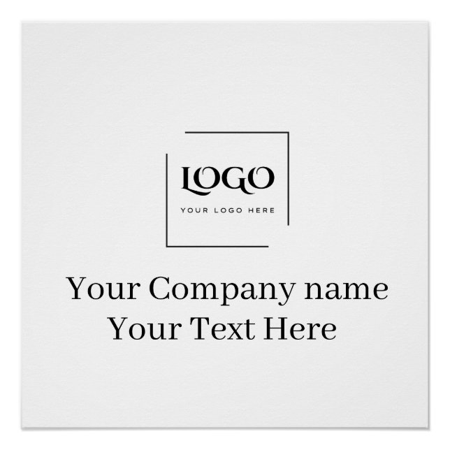 Póster Modelo de logotipo personalizado elegante (Frente)