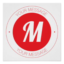 Modelo de Monograma e Texto Circular Personalizáve