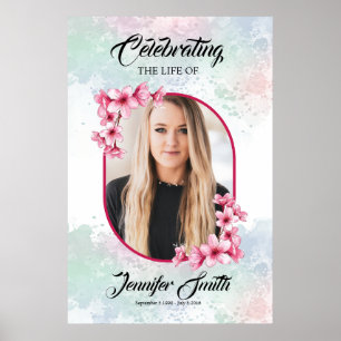 Poster Modelo de Placa de Boas-Vindas para Funeral