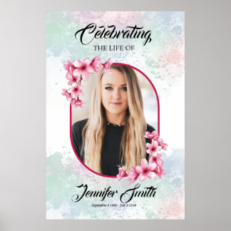 Poster Modelo de Placa de Boas-Vindas para Funeral