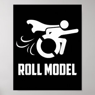 Poster Modelo de rolo legal _ Pessoa deficiente engraçada