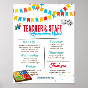Poster modelo de semana de apreciação de professores de c