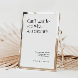 Poster Modelo de Sinal de Mesa de de Câmara Descartável p