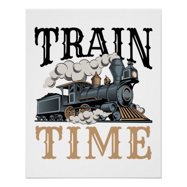 Póster Modelo de Trem em Tempo Modelo Ferrovia Hobbyista (Frente)