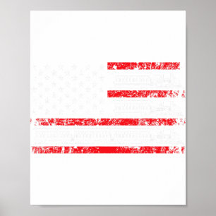 Poster Modelo de Trem Patriótico Bandeira dos EUA Locomot