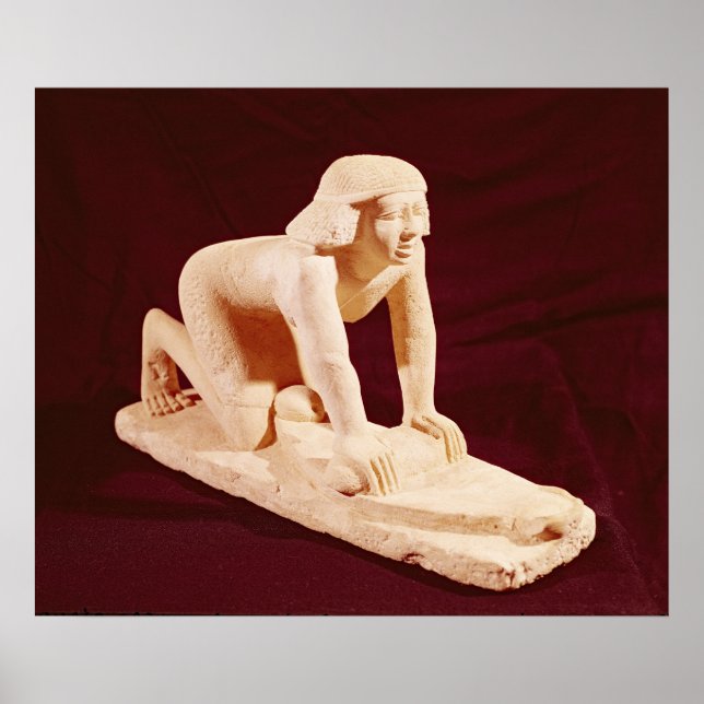 Póster Modelo de trituração de grãos, Velho Reino (Frente)