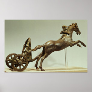 Póster Modelo de uma carruagem de dois cavalos