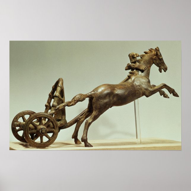 Póster Modelo de uma carruagem de dois cavalos (Frente)