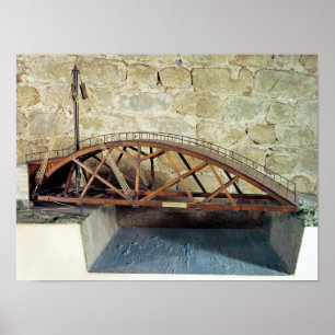 Póster Modelo de uma ponte de balanço