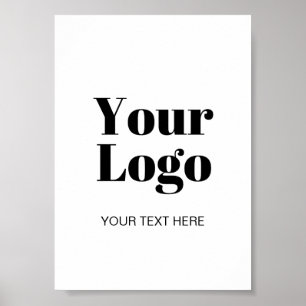 Poster Modelo de Upload de Logotipo ou Imagem Simples & T