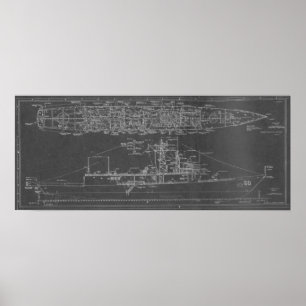 Póster Modelo de USS Rodney M. Davis FFG-60