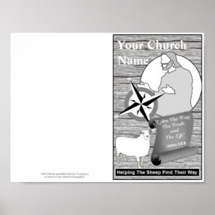 Póster Modelo do boletim da igreja de Reprintable