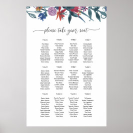 Poster Modelo do gráfico do plano de assento