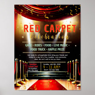 Poster modelo editável de flyer de gala beneficente em ca