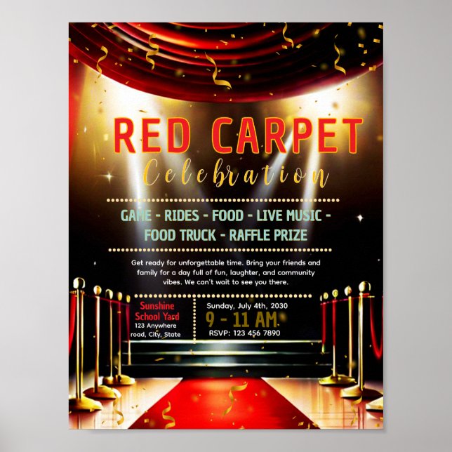 Poster modelo editável de flyer de gala beneficente em ca (Frente)