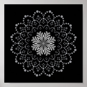 Poster Modelo Floral Mandala Elegível para Download