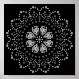 Poster Modelo Floral Mandala Elegível para Download