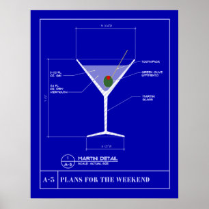 Póster Modelo para um Martini