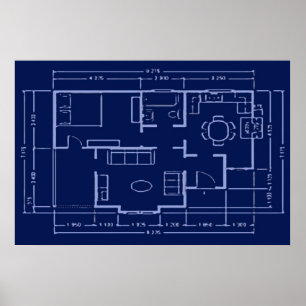 Póster modelo - plano da casa
